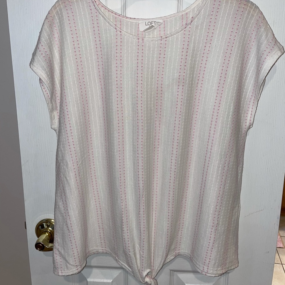White n pink top